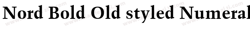 Nord Bold Old styled Numerals字体转换